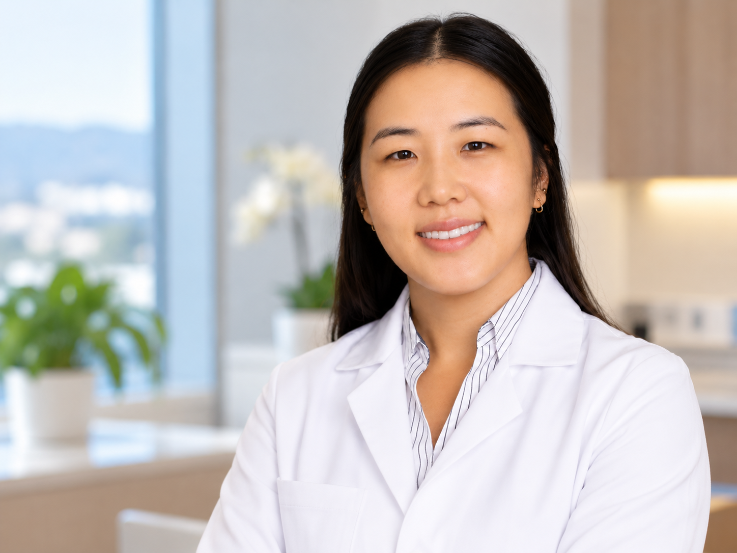 Dr. Yoshida consulting with a patient